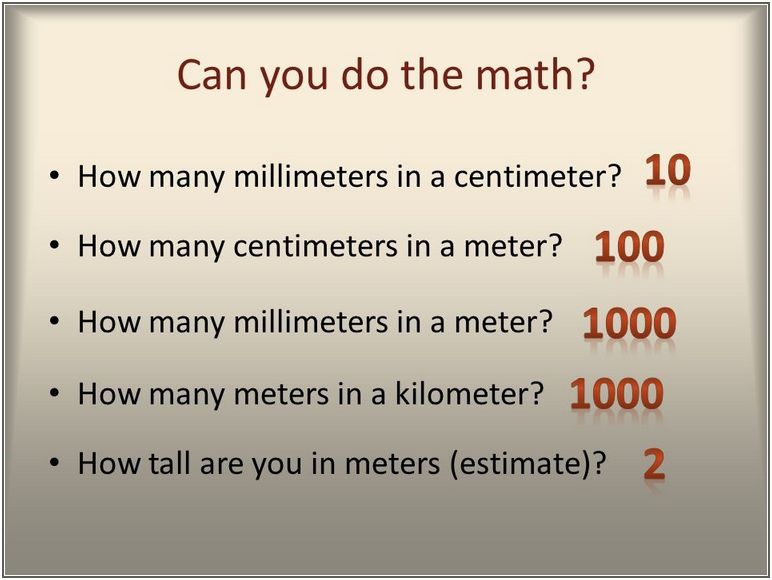 How Many Millimeters Are In A Meter