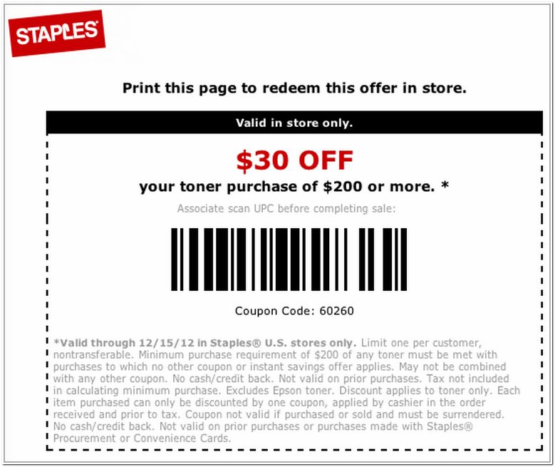 Staples Ink Coupons